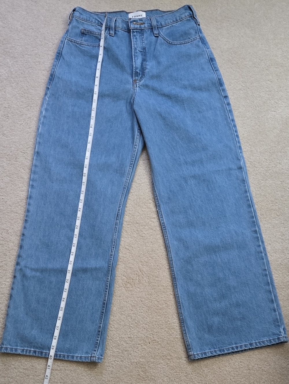 Frame Denim Light Blue Straight Leg Jeans